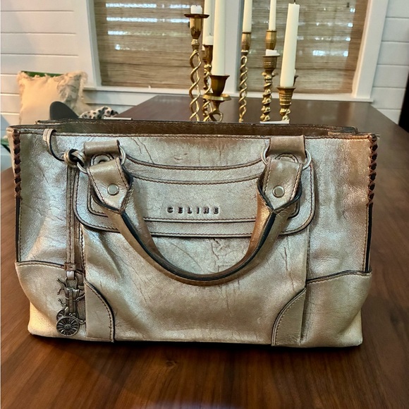 Celine Handbags - Celine Metallic Gold Leather Tote